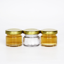 Vanjoin 15ml 20ml mini glass jars for sweet honey and sweet jams packaging with golden screw lids